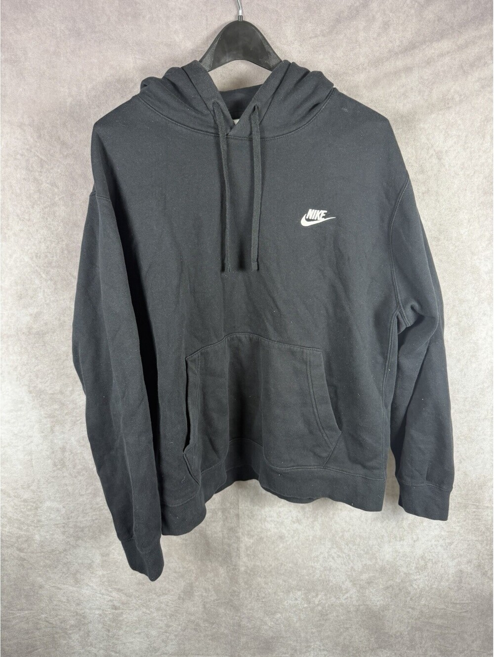 Nike Hoodie Men's XL Black Pullover Embroidered Swoosh